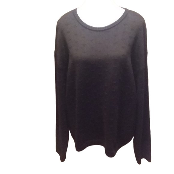 St.John Sport Women's XL Black Sweater Wool Blend Long Sleeve - Picture 1 of 8